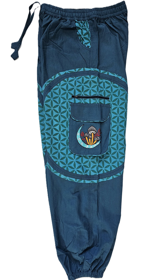 BohoThreads Midnight Mushroom- Flower of Life